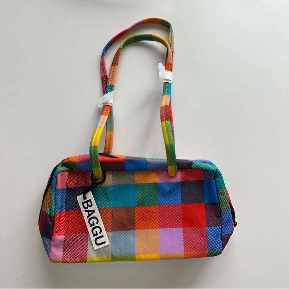 BAGGU Handbags - NWT BAGGU Madras Bowler Bag